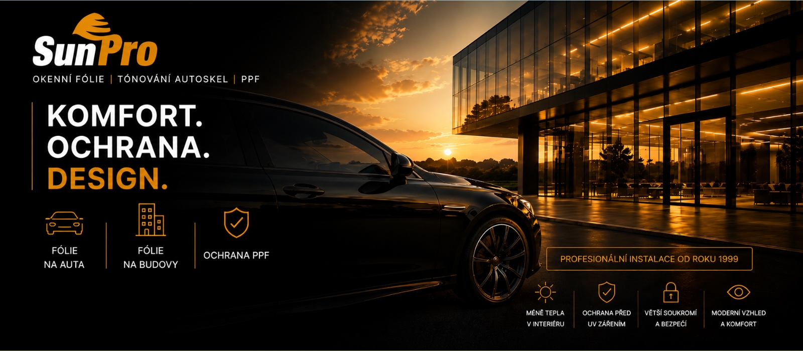 Okenní fólie, tónování autoskel, PPF